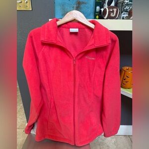 Columbia Women's Pink Fleece Zip Up Jacket